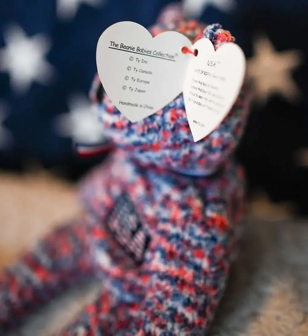 Ty Beanie Baby USA The Bear (2000) WITH TAG
